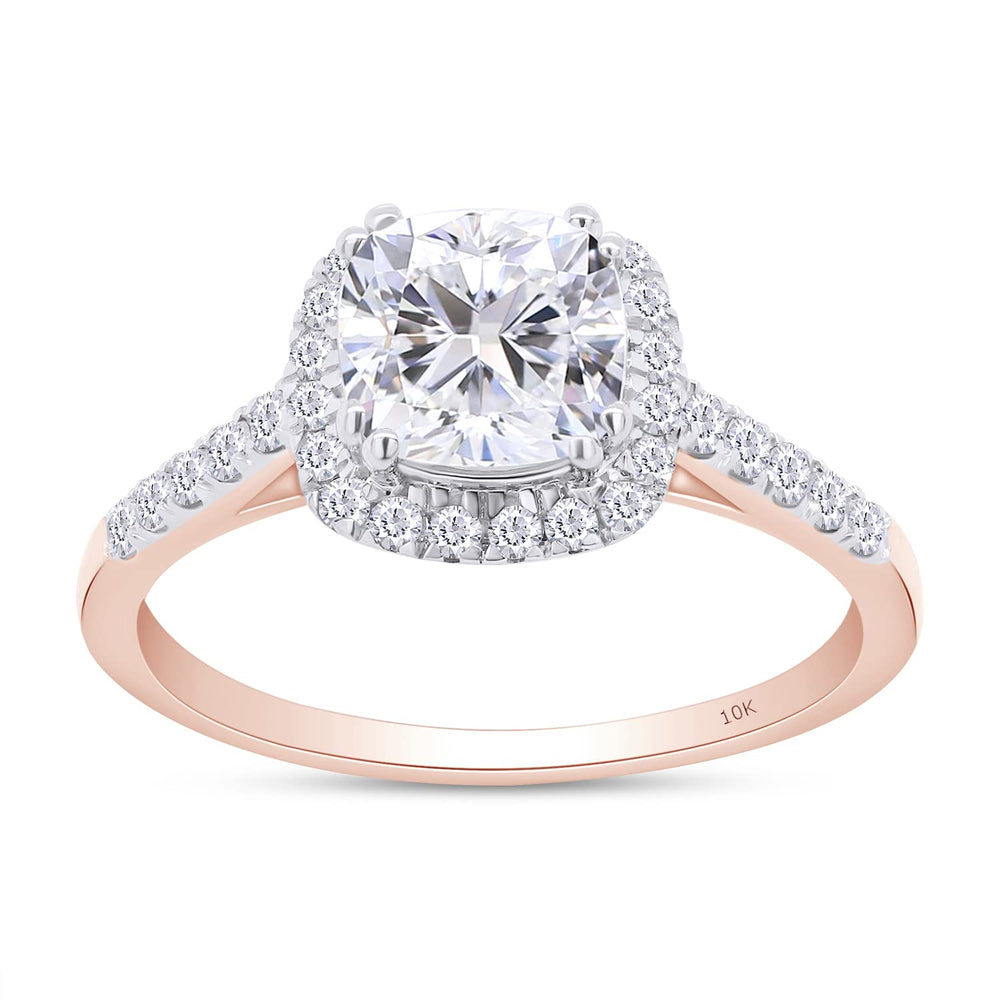 
                      
                        6MM Cathedral Set Cushion Cut Lab Created Moissanite Diamond Halo Engagement Ring in 10K Or 14K Solid Gold (1.25 Cttw)
                      
                    