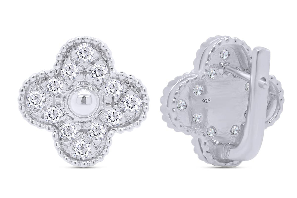 
                      
                        1 Carat Lab Created Moissanite Diamond Flower Stud Earrings In 925 Sterling Silver (1 Cttw)
                      
                    