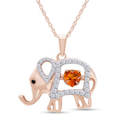 Elephant Pendant Necklace Sterling Silver