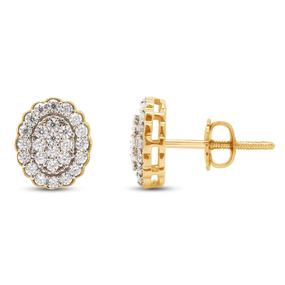 
                      
                        1/2 ct.t.w Round Cut Lab Created Moissanite Diamond Cluster Stud Earrings In 10K Or 14K Solid Gold Jewelry For Women (0.50 Cttw)
                      
                    