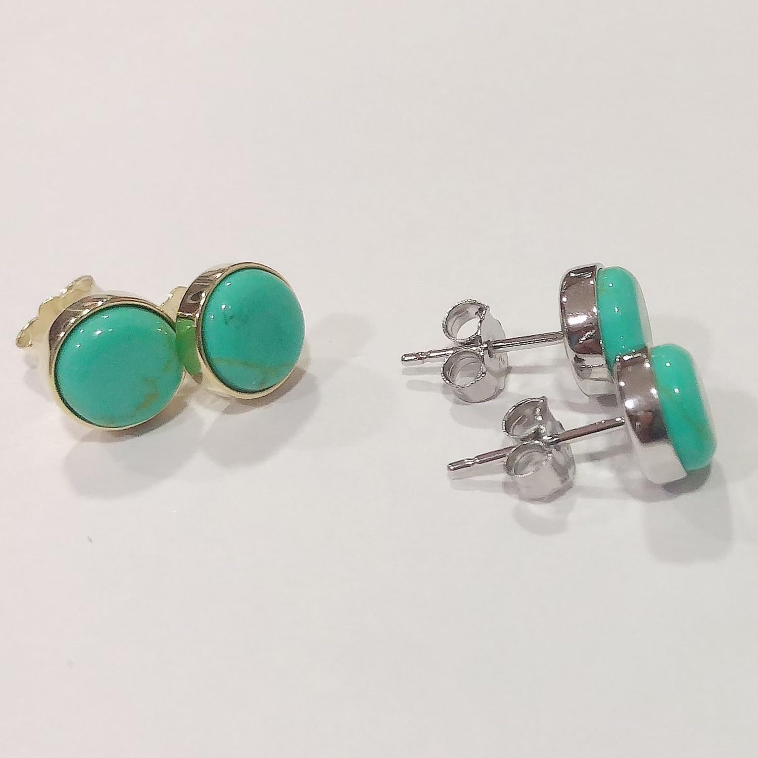 Turquoise Dome Stud Earrings