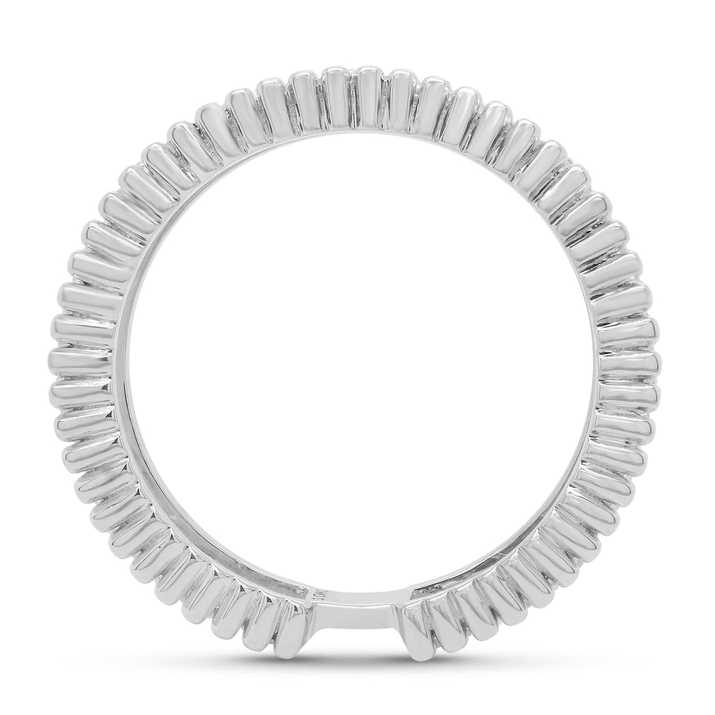 1 1/2 Carat Round Cut Lab Created Moissanite Diamond Beaded Eternity Wedding Band Ring for Women in 10K or 14K Solid Gold (1.50 Cttw)