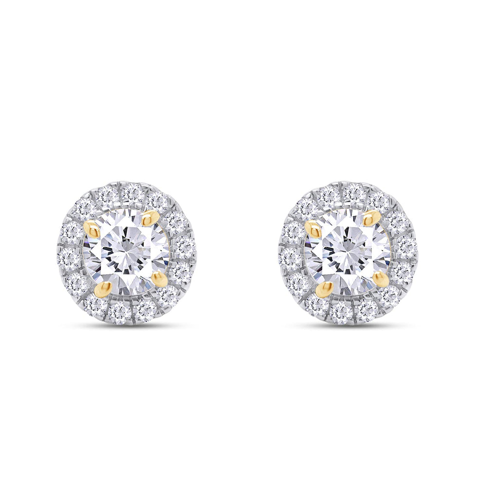 
                      
                        3/5 Carat Lab Created Moissanite Diamond Screw Back Halo Stud Earrings In 925 Sterling Silver (0.60 Cttw)
                      
                    