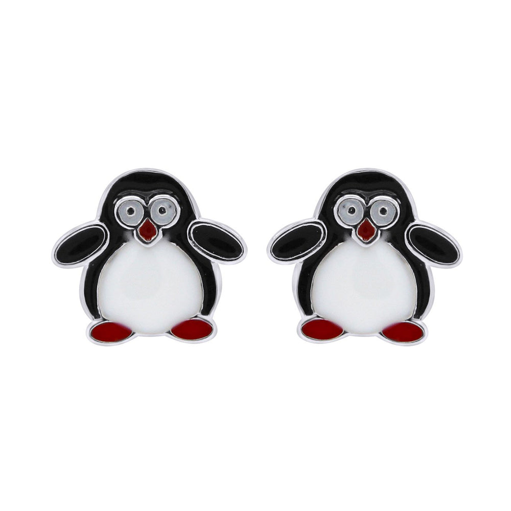 
                      
                        Jewelry Little Chubby Penguin Multi Color Enamel Stud Earrings In 925 Over Sterling Silver
                      
                    