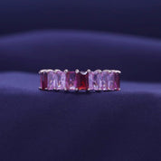 Eternity Shades of Pink Beauty Rainbow Ring