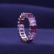 Eternity Shades of Pink Beauty Rainbow Ring