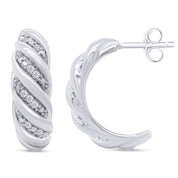 Dome Huggie Hoop Earrings