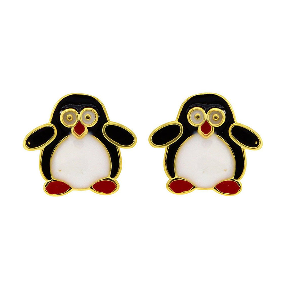 
                      
                        Jewelry Little Chubby Penguin Multi Color Enamel Stud Earrings In 925 Over Sterling Silver
                      
                    