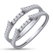 Cathedral Enhancer Ring Guard Lab Created Moissanite