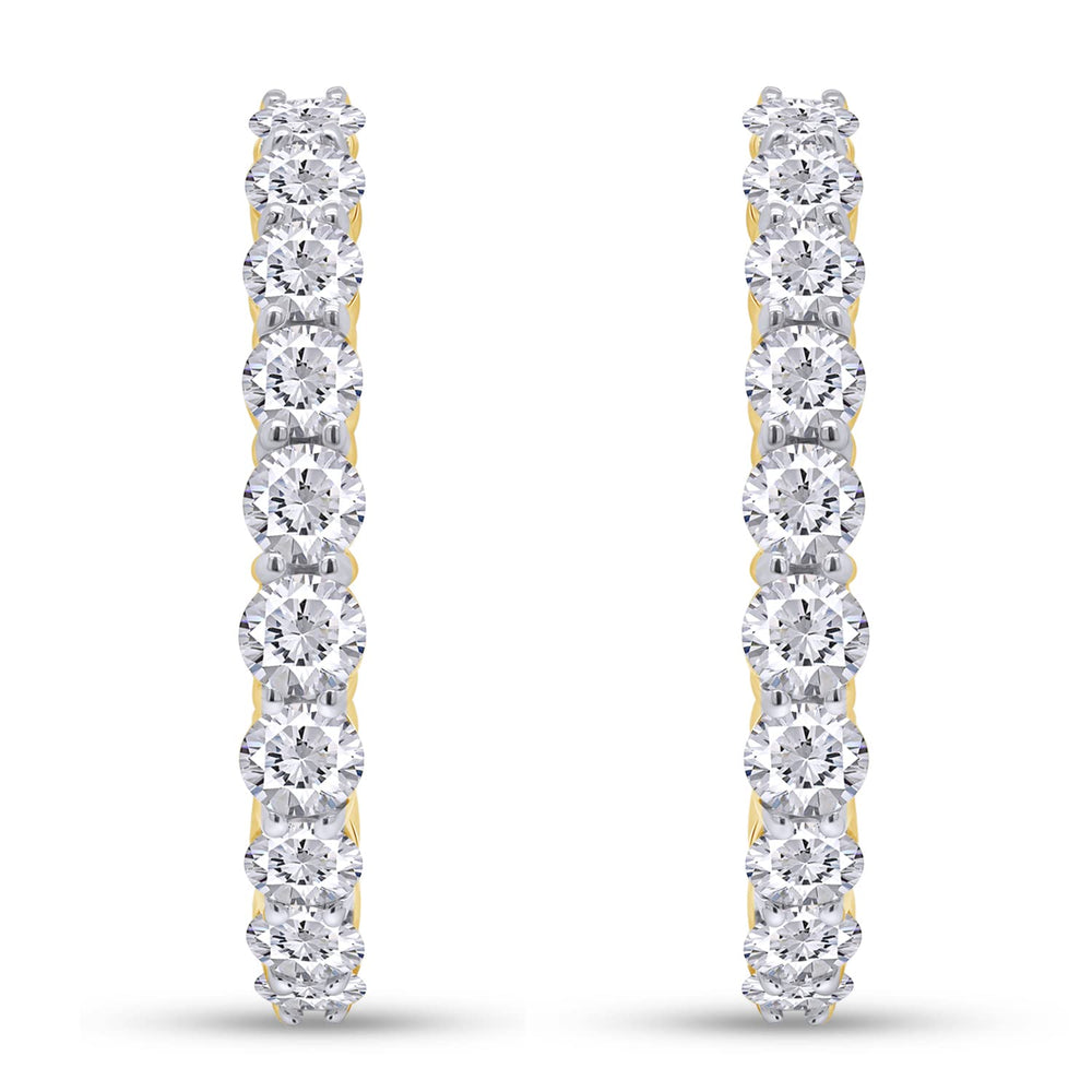 
                      
                        3 1/4 Carat Lab Created Moissanite Diamond 29MM Big Hoop Earrings In 14K Gold Post & 925 Sterling Silver (3.25 Cttw)
                      
                    