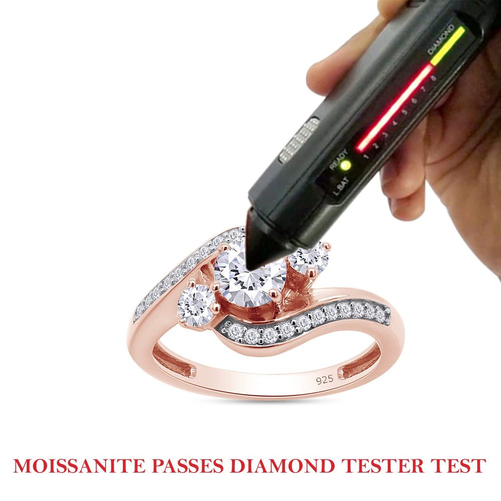 
                      
                        Lab Created Moissanite Diamond Engagement Rings for Women 14K Gold Plated Silver Ring Twisting Moissanite Rings
                      
                    