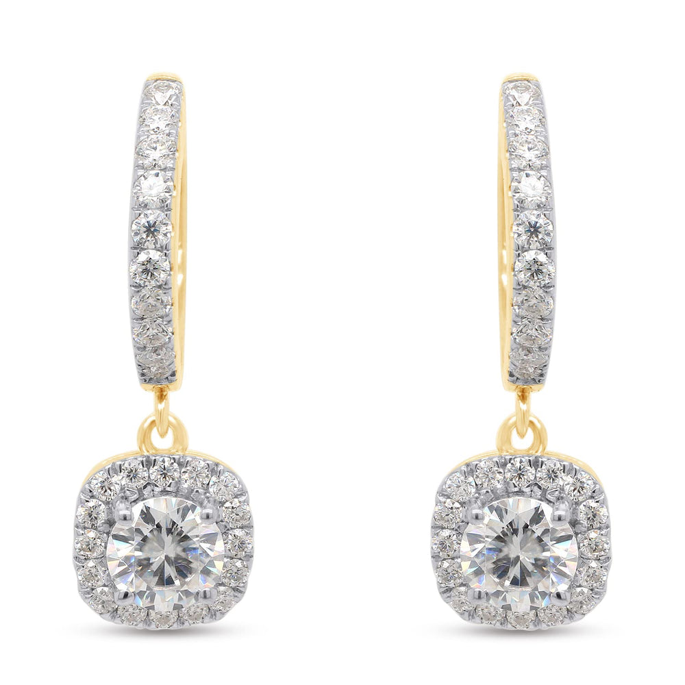 
                      
                        2 4/9 Carat Lab Created Moissanite Diamond Halo Dangling Drop Earrings In 925 Sterling Silver (2.45 Cttw)
                      
                    