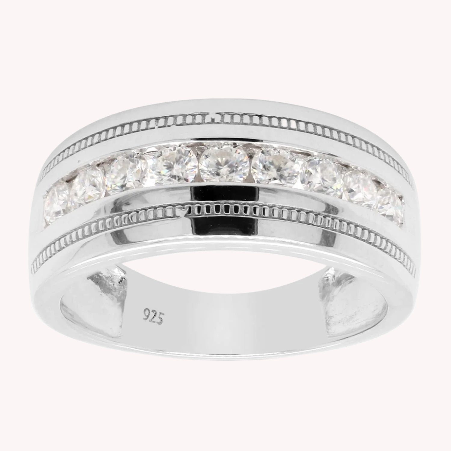 Milgrain Lab Grown Diamond Band Ring