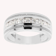 Milgrain Lab Grown Diamond Band Ring