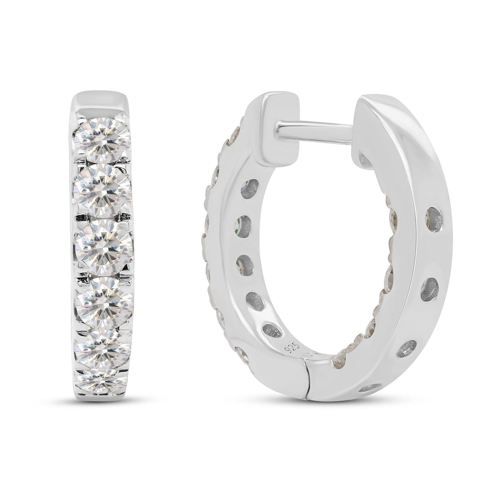 
                      
                        1 3/5 Carat Lab Created Moissanite Diamond Inside Outside Hoop Earrings For Women In 925 Sterling Silver (1.60 Cttw)
                      
                    