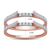 Cathedral Enhancer Ring Guard Lab Created Moissanite