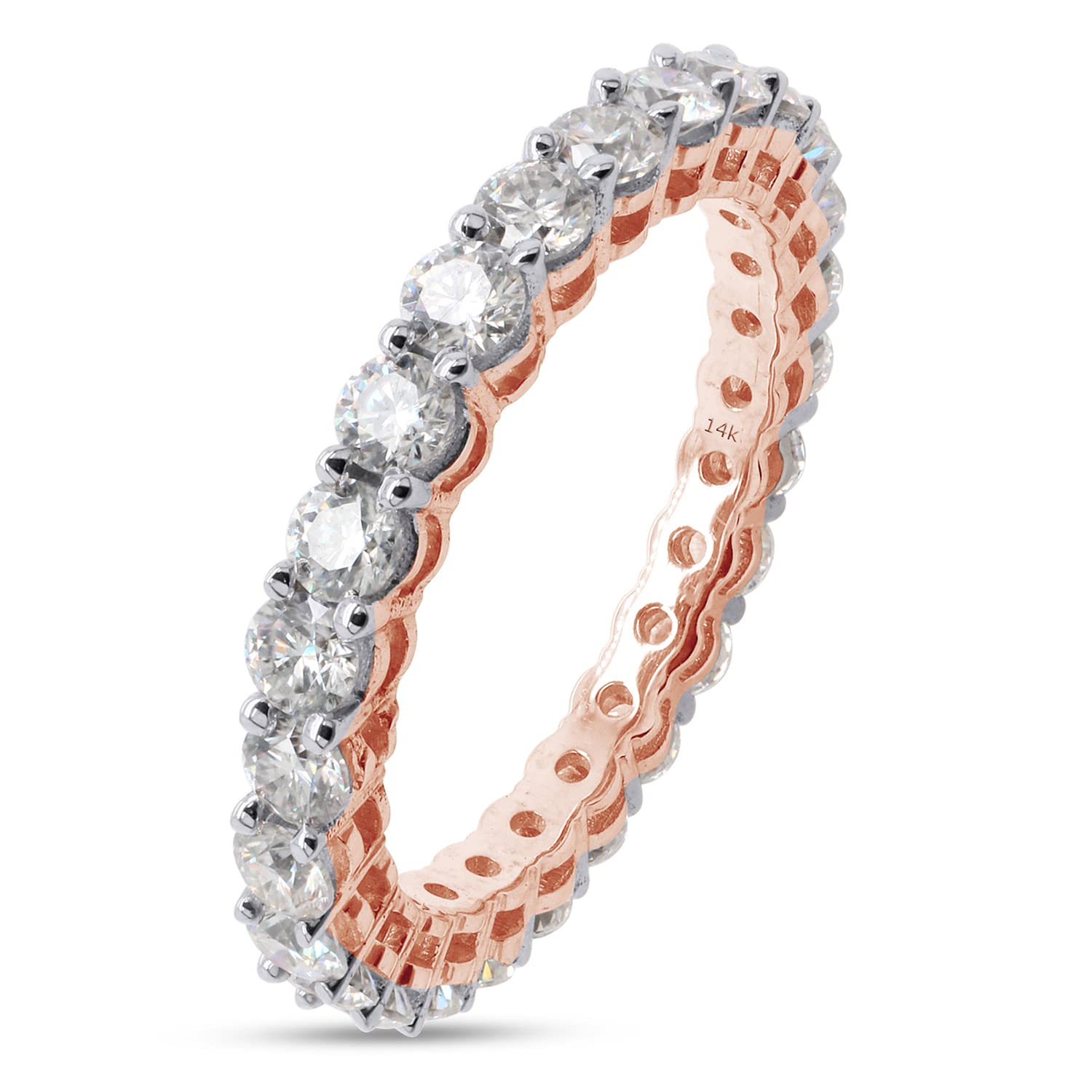 2.5MM Lab Created Moissanite Eternity Ring Band