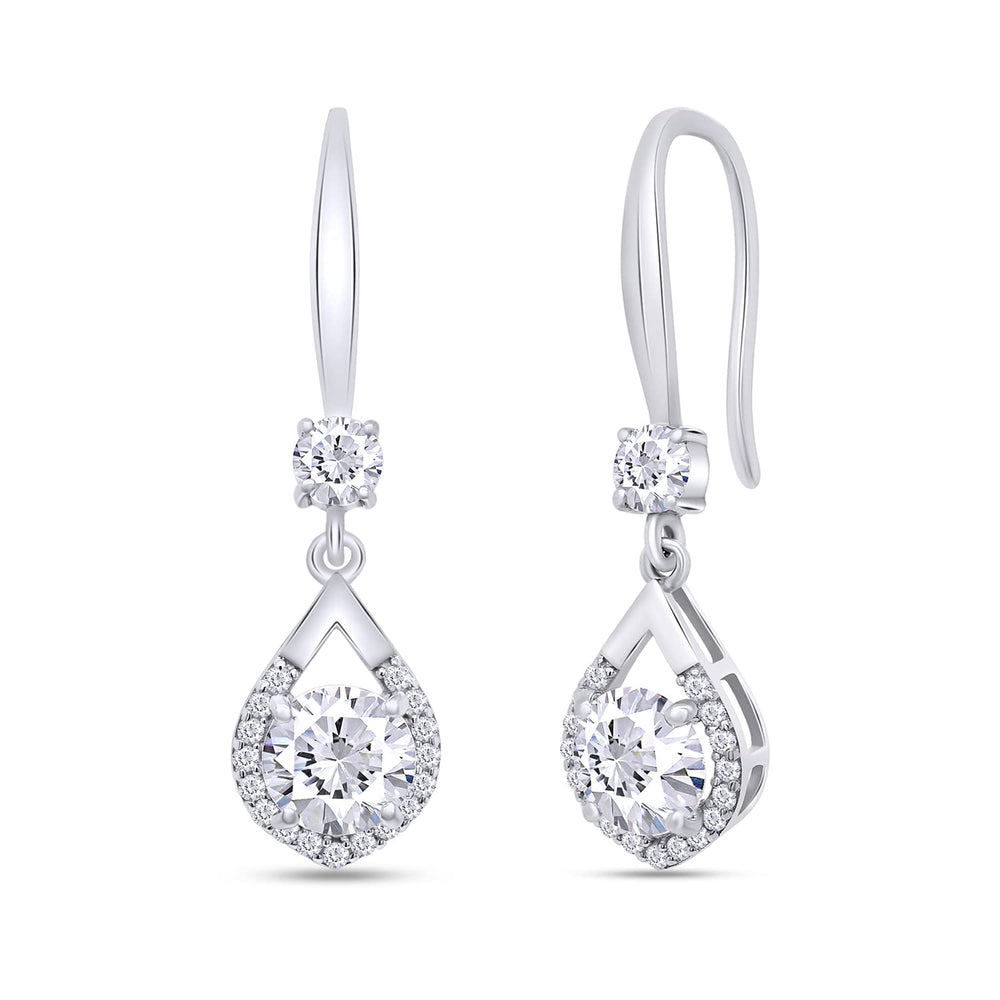 
                      
                        2 Carat Center Stone 6MM Lab Created Moissanite Diamond Fish Hook Tear Drop Earrings In 925 Sterling Silver (2 Cttw)
                      
                    