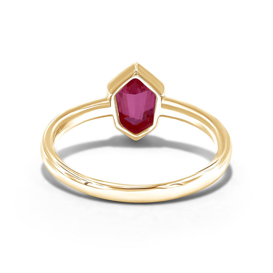 0.85 Carat Kite Shape Pink IGI Certified Lab Grown Diamond Bezel Set Solitaire Engagement Wedding Ring For Women In 10K Or 14K Solid Gold