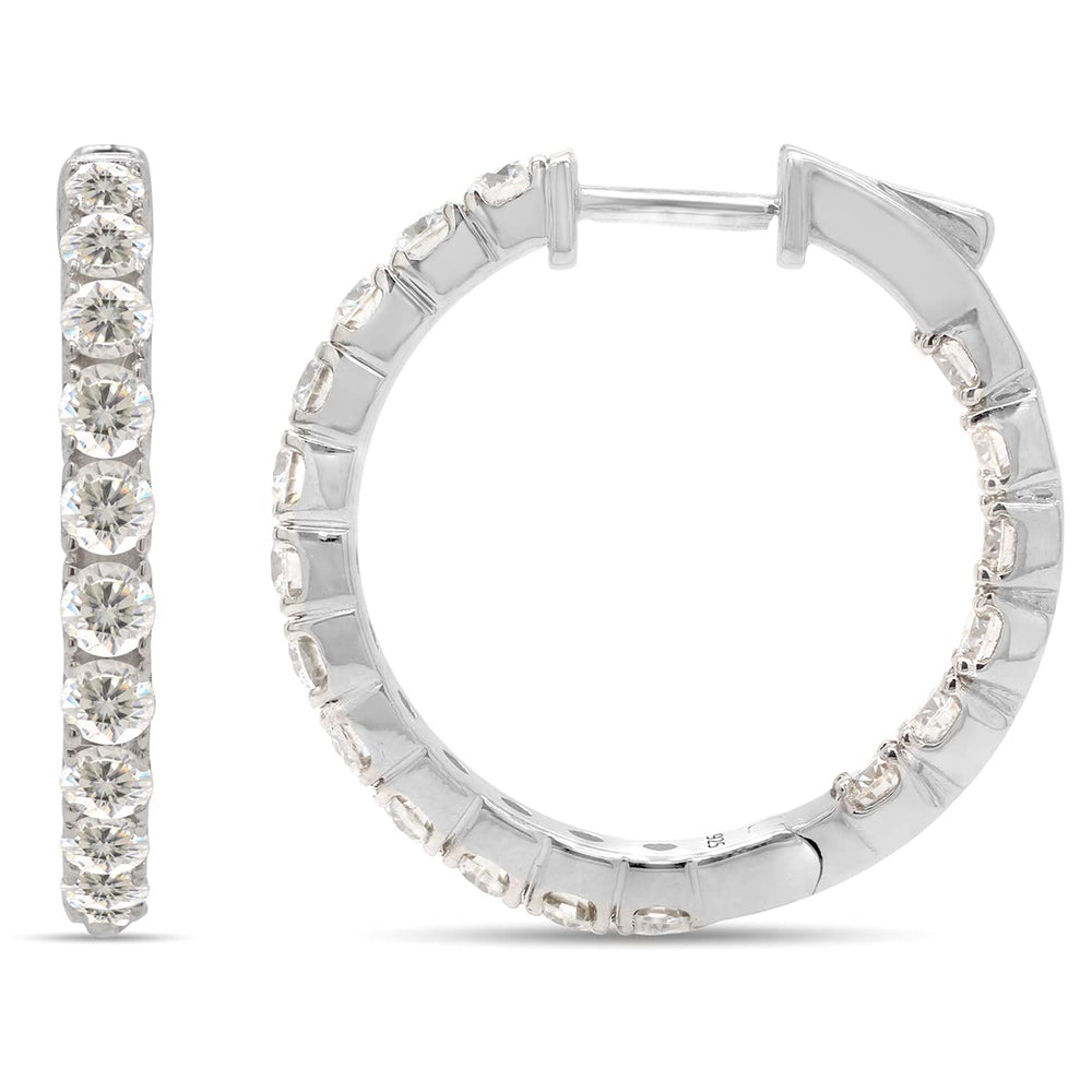 
                      
                        2 1/10 ct.t.w Lab Created Moissanite Diamond Hoop Earrings In 925 Sterling Silver
                      
                    