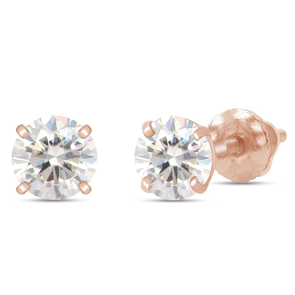 
                      
                        4/5 Carat Lab Created Moissanite Diamond Screw Back Solitaire Stud Earrings in 10K or 14K Solid Gold For Women (0.80 Cttw)
                      
                    