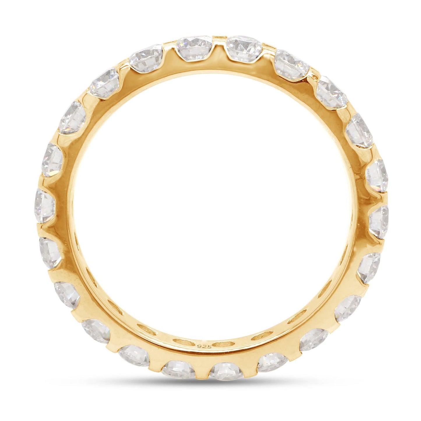 2 Carat Round Cut Lab Created Moissanite Diamond Full Eternity Stackable Wedding Band Ring in 925 Sterling Silver Jewelry for Women
