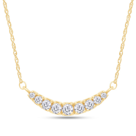 Load image into Gallery viewer, 1/2 Carat Lab Created Moissanite Diamond Nine Stone Graduated Statement Collar Necklace In 925 Sterling Silver
