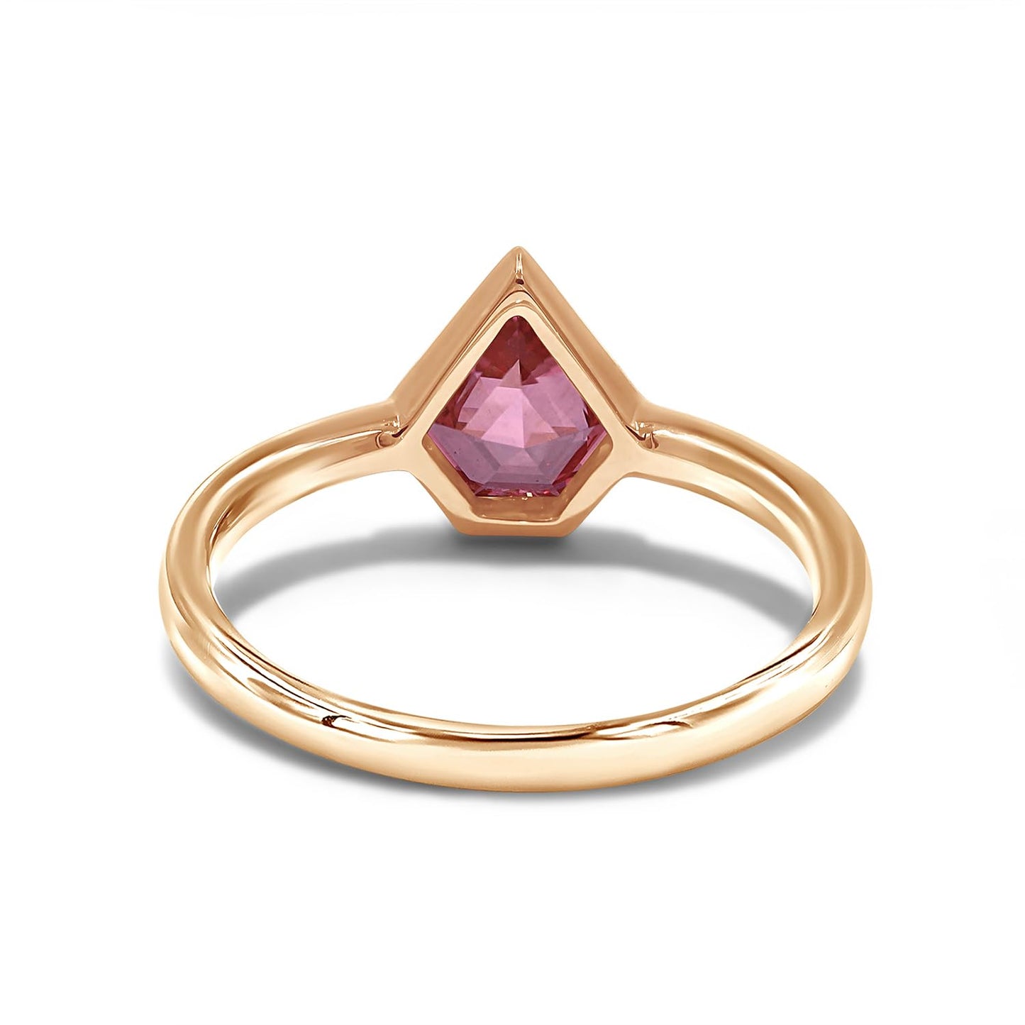 3/4 Carat Kite Shape Pink IGI Certified Lab Grown Diamond Bezel Set Solitaire Engagement Wedding Ring For Women In 10K Or 14K Solid Gold
