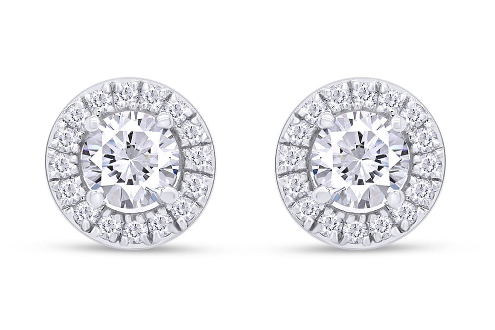 
                      
                        1 Carat Lab Created Moissanite Halo Stud Earrings For Women In 925 Sterling Silver (VVS1 Clarity, 1.00 Cttw)
                      
                    