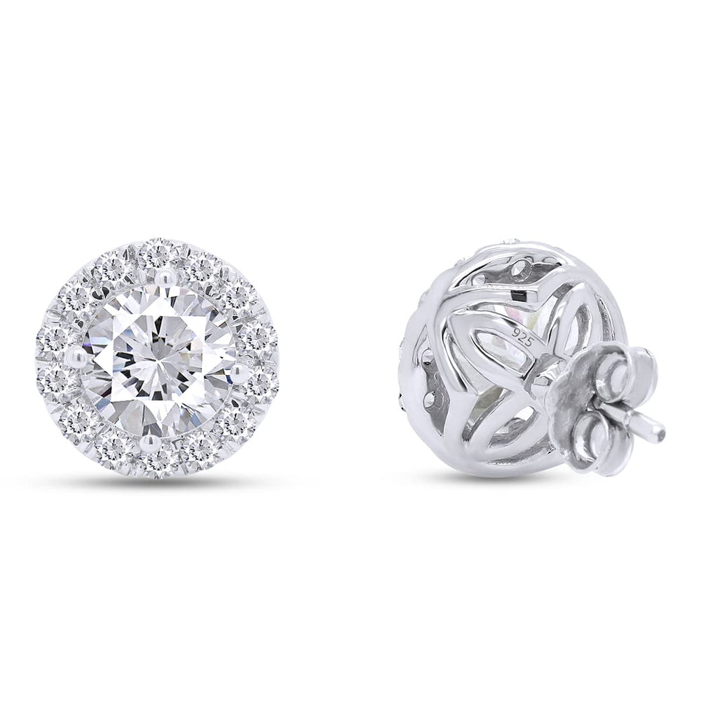 
                      
                        3 1/7 Carat Round Cut Lab Created Moissanite Diamond Halo Stud Earrings Jewelry for Women in 925 Sterling Silver (3.15 Cttw)
                      
                    