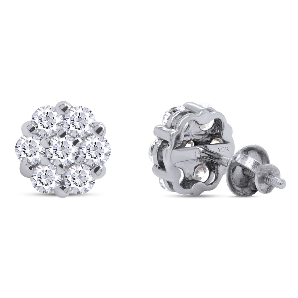 
                      
                        1/10 to 1/2 Carat Lab Created Moissanite Diamond Screw Back Flower Cluster Stud Earrings In 10K Solid Gold For Women (0.10 To 0.50 Cttw)
                      
                    