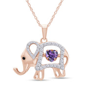 Elephant Pendant Necklace Sterling Silver