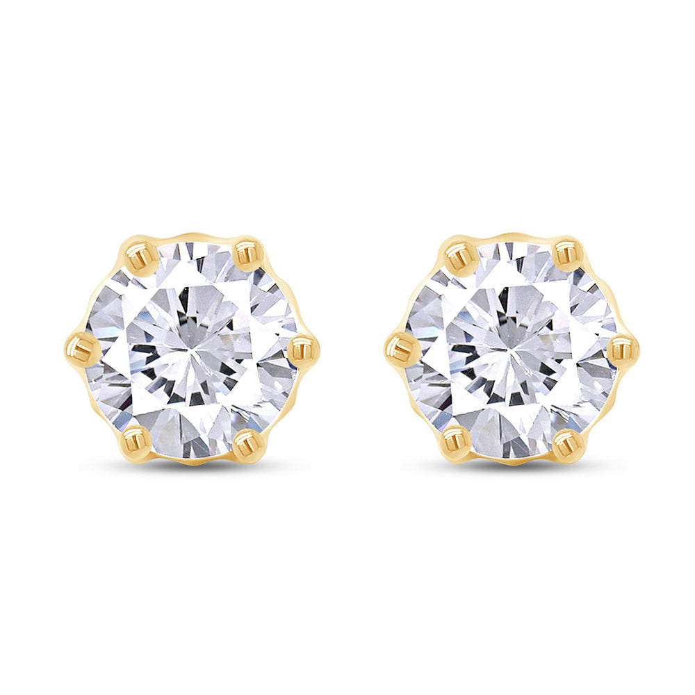 
                      
                        2 Carat 6.5MM Lab Created Moissanite Diamond Solitaire Stud Earring For Men Women In 925 Sterling Silver
                      
                    