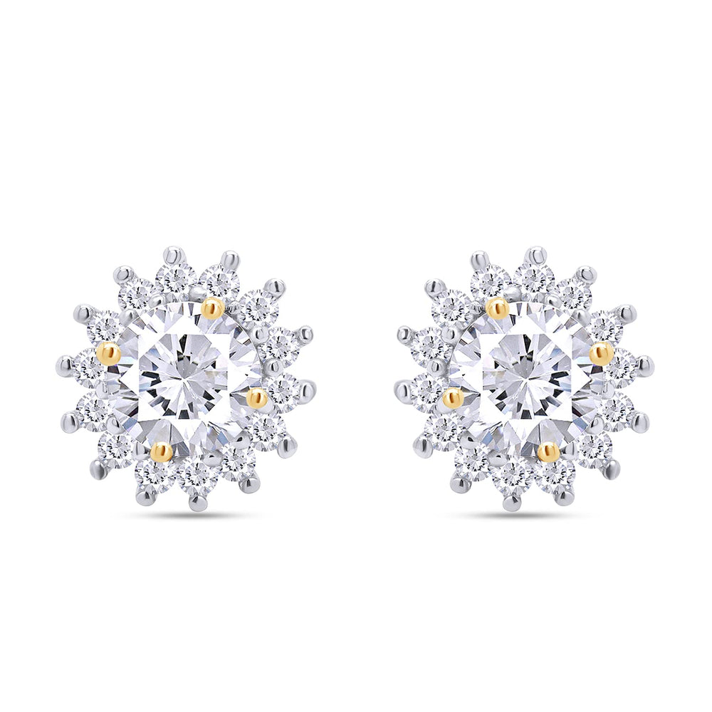 
                      
                        1 1/4 Carat Lab Created Moissanite Diamond Push Back Halo Stud Earrings In 925 Sterling Silver (1.25 Cttw)
                      
                    