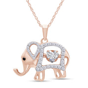 Elephant Pendant Necklace Sterling Silver