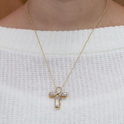 Infinity Cross Lab Grown Diamond Pendant Necklace