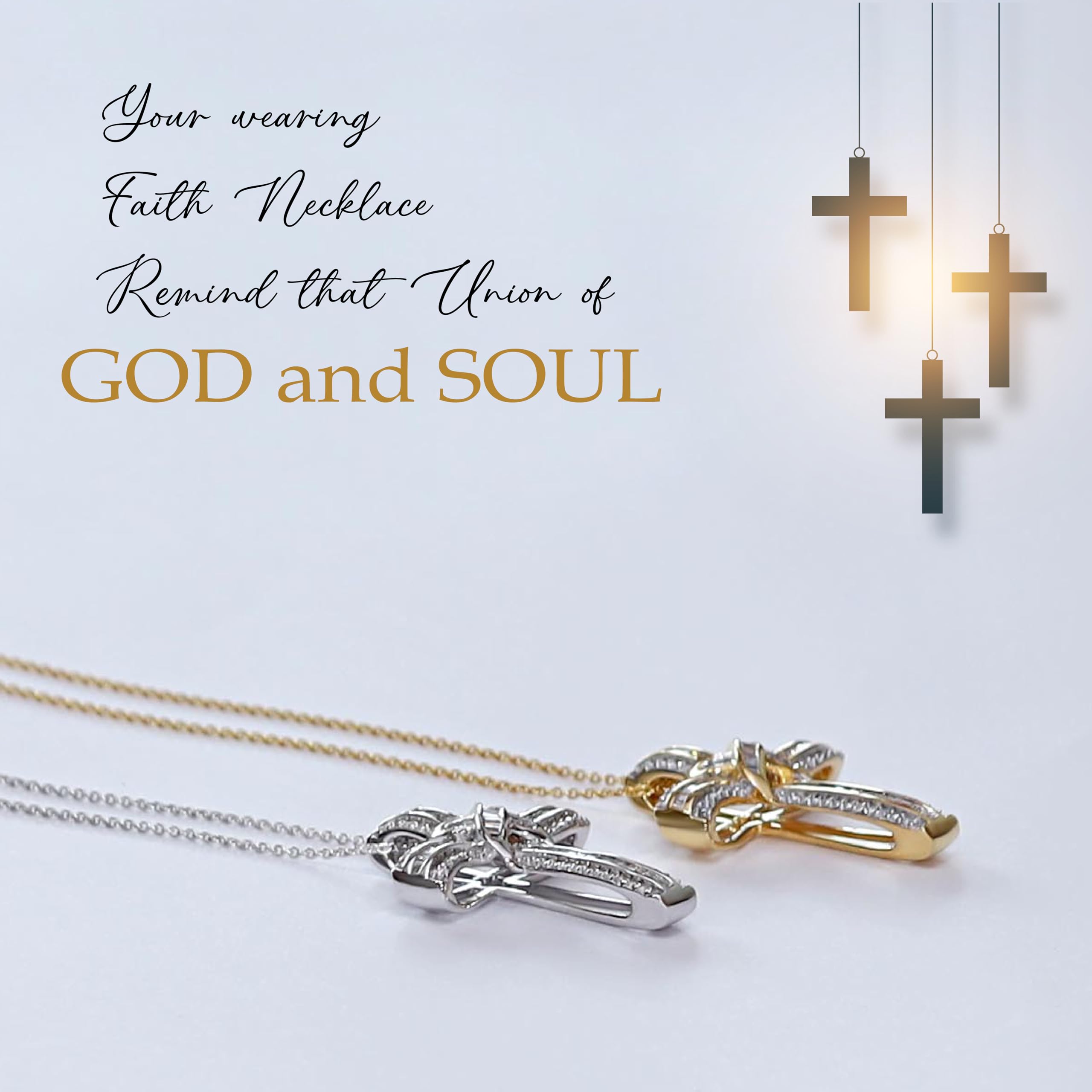 Infinity Cross Lab Grown Diamond Pendant Necklace