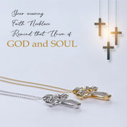 Infinity Cross Lab Grown Diamond Pendant Necklace