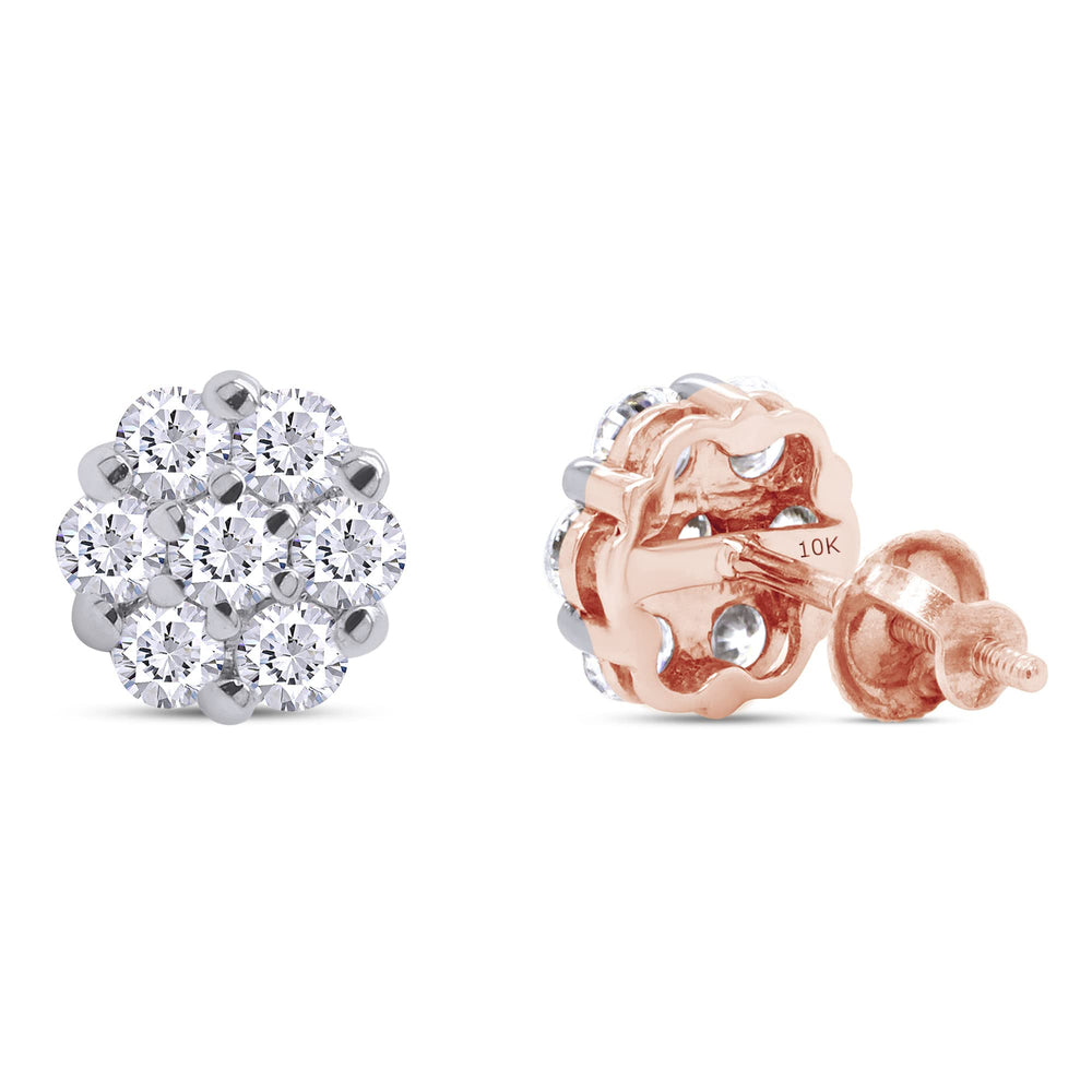 
                      
                        1/10 to 1/2 Carat Lab Created Moissanite Diamond Screw Back Flower Cluster Stud Earrings In 10K Solid Gold For Women (0.10 To 0.50 Cttw)
                      
                    