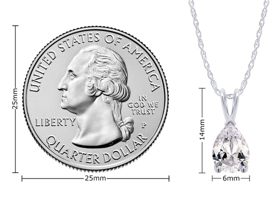 Load image into Gallery viewer, 1 1/10 Carat Lab Created Moissanite Diamond Solitaire Pendant Necklace For Women In 925 Sterling Silver (1.10 Cttw)

