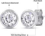 5MM Solitaire Lab Grown Diamond Stud Earrings