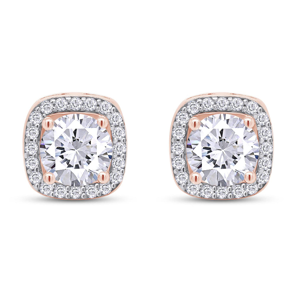 
                      
                        1 Carat Lab Created Moissanite Diamond Halo Stud Earring For Women In 925 Sterling Silver
                      
                    