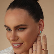 Turquoise Dome Stud Earrings