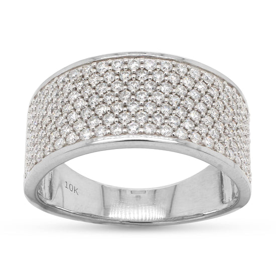 1 2/5 ct. t.w Round Cut Lab Created Moissanite Diamond Dome Band Ring for Men in 10K Or 14K Solid Gold (1.40 Cttw)