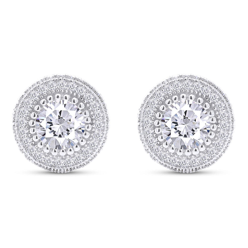 
                      
                        2.5 Carat Center Stone 6MM Round Cut Lab Created Moissanite Diamond Screw Back Stud Earrings In 925 Sterling Silver (2.5 Cttw)
                      
                    