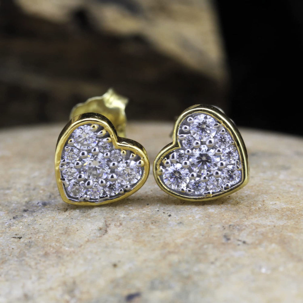 
                      
                        1/3 Carat Lab Created Moissanite Diamond Heart Cluster Stud Earrings In 925 Sterling Silver (VVS1 Clarity, 0.30 Cttw)
                      
                    