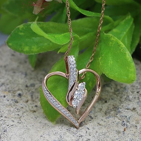 Sparkling Heart Pendant Moissanite Necklace