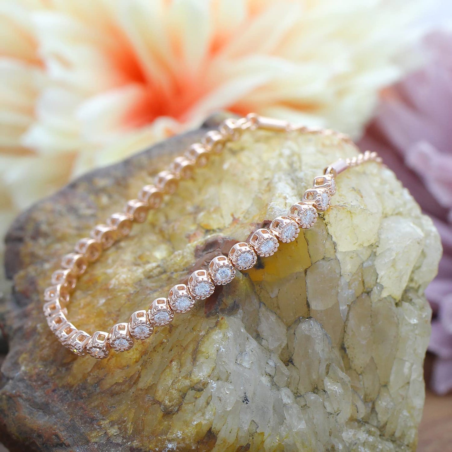 1 Carat Round Lab Created Moissanite Diamond Milgrain Adjustable Bolo Bracelet In 925 Sterling Silver