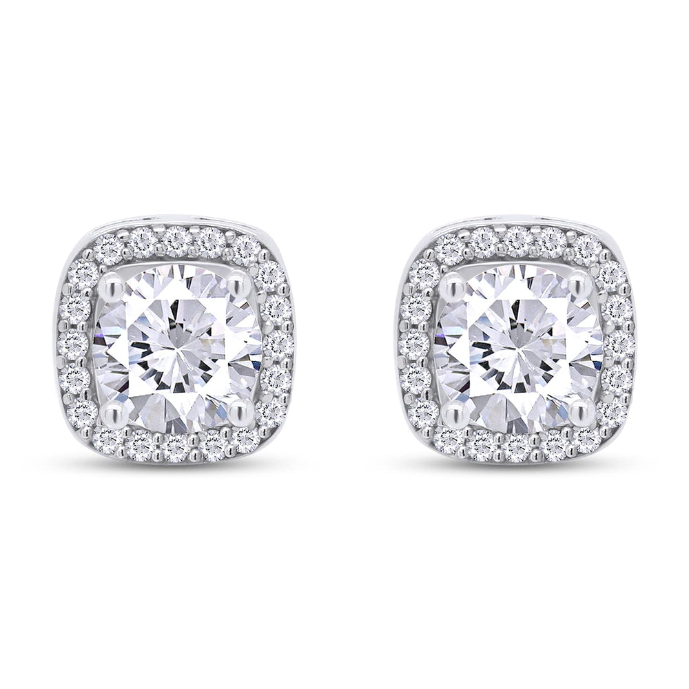 
                      
                        1 Carat Lab Created Moissanite Diamond Halo Stud Earring For Women In 925 Sterling Silver
                      
                    