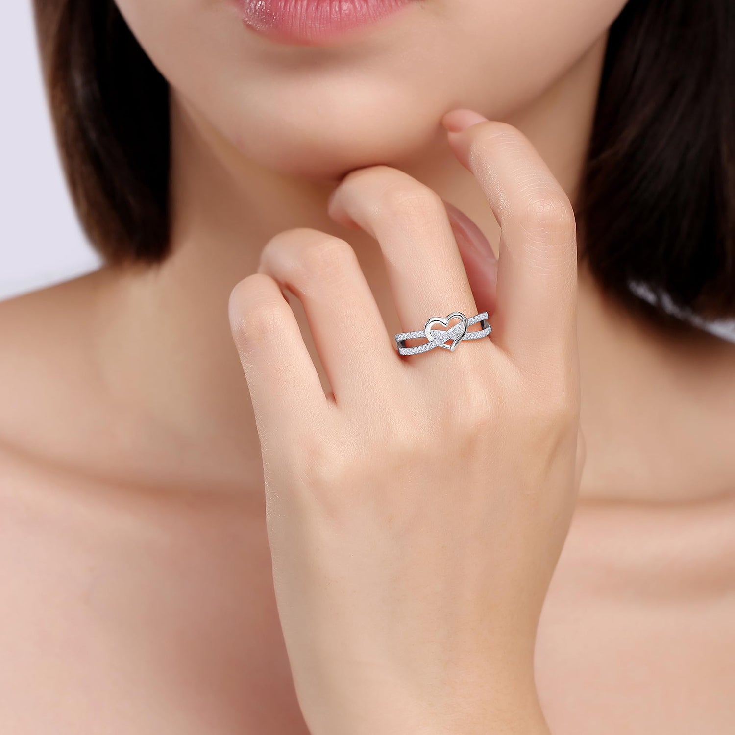 Infinity Heart Promise Lab Grown Diamond Ring